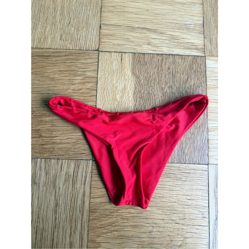 NWOT Jade Swim $120 Chain Reaction Bikini Bottom, Red, Size XS